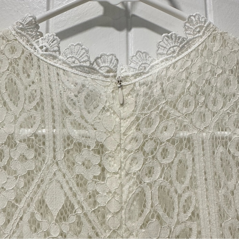 Lulu’s White Lace Short Sleeve Midi Dress - Picture 10 of 12